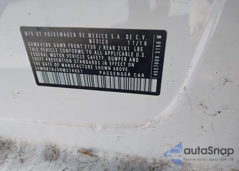 2017 Volkswagen Jetta 1.4T Se из США, поврежденный, VIN 3VWDB7AJ3HM274651